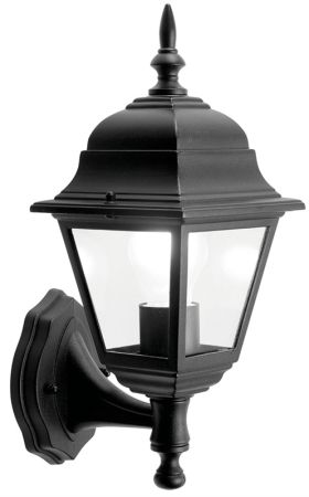 4 Sided Black Wall Lantern (PowerMaster S5897)
