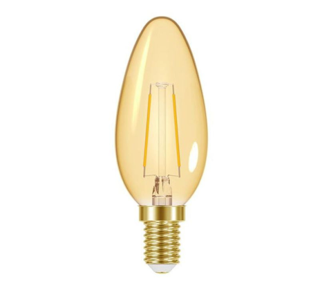 2w E14 LED Candle Gold Filament 2200k (Energizer)